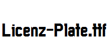 Licenz-Plate.ttf