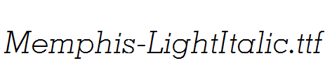 Memphis-LightItalic.ttf