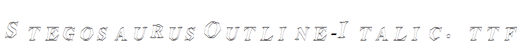 StegosaurusOutline-Italic.ttf