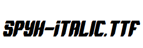 Spyh-Italic.ttf