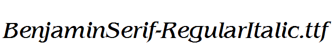 BenjaminSerif-RegularItalic.ttf