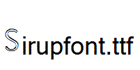 Sirupfont.ttf