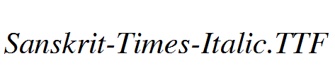 Sanskrit-Times-Italic.ttf