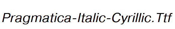 Pragmatica-Italic-Cyrillic.ttf