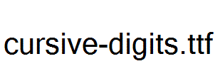 cursive-digits.ttf