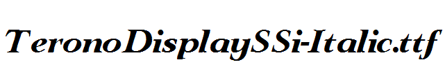 TeronoDisplaySSi-Italic.ttf