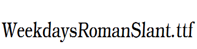 WeekdaysRomanSlant.ttf