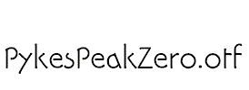 PykesPeakZero.otf