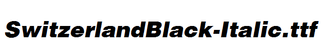 SwitzerlandBlack-Italic.ttf