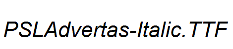 PSLAdvertas-Italic.ttf