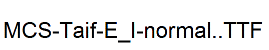MCS-Taif-E_I-normal..ttf