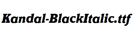 Kandal-BlackItalic.ttf