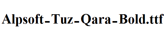 Alpsoft-Tuz-Qara-Bold.ttf