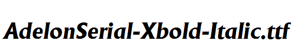 AdelonSerial-Xbold-Italic.ttf