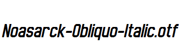 Noasarck-Obliquo-Italic.otf