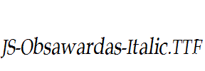 JS-Obsawardas-Italic.ttf