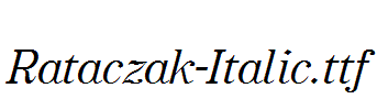 Rataczak-Italic.ttf