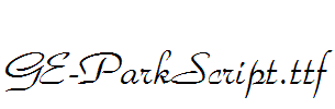 GE-ParkScript.ttf