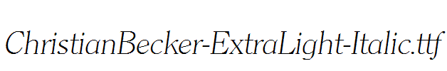 ChristianBecker-ExtraLight-Italic.ttf