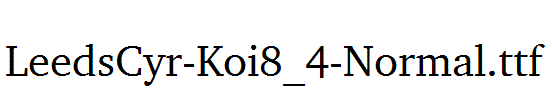 LeedsCyr-Koi8_4-Normal.ttf