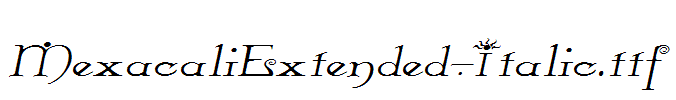 MexacaliExtended-Italic.ttf