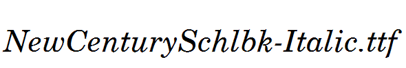 NewCenturySchlbk-Italic.ttf