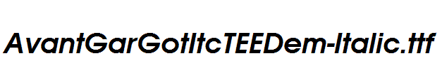 AvantGarGotItcTEEDem-Italic.ttf