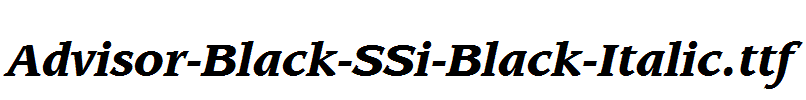 Advisor-Black-SSi-Black-Italic.ttf