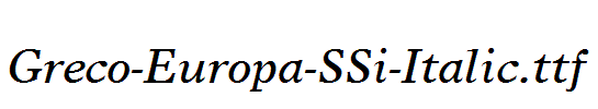 Greco-Europa-SSi-Italic.ttf