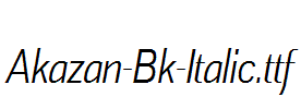 Akazan-Bk-Italic.ttf