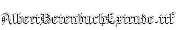 AlbertBetenbuchExtrude.ttf