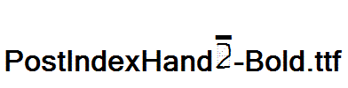 PostIndexHand2-Bold.ttf