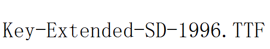 Key-Extended-SD-1996.ttf