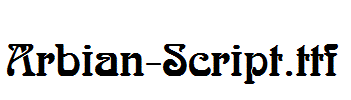 Arbian-Script.ttf