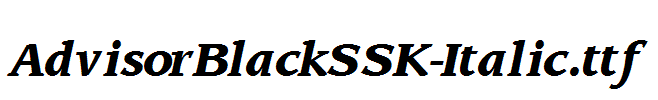 AdvisorBlackSSK-Italic.ttf