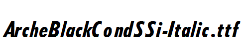 ArcheBlackCondSSi-Italic.ttf