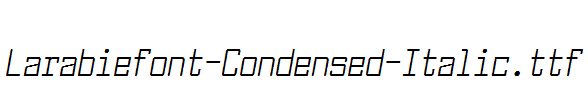 Larabiefont-Condensed-Italic.ttf