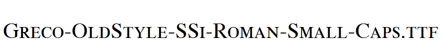 Greco-OldStyle-SSi-Roman-Small-Caps.ttf