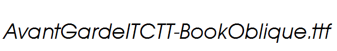 AvantGardeITCTT-BookOblique.ttf