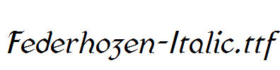 Federhozen-Italic.ttf