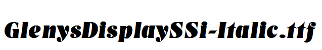 GlenysDisplaySSi-Italic.ttf