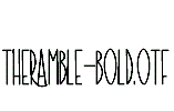 TheRamble-Bold.otf