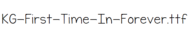KG-First-Time-In-Forever.ttf