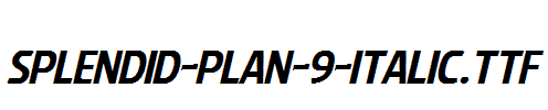 Splendid-Plan-9-Italic.ttf