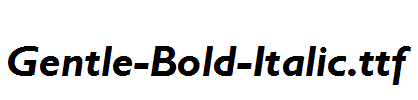 Gentle-Bold-Italic.ttf