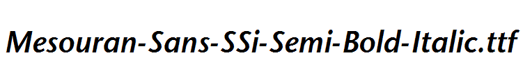 Mesouran-Sans-SSi-Semi-Bold-Italic.ttf