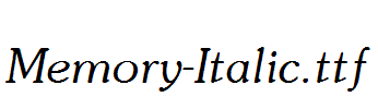 Memory-Italic.ttf