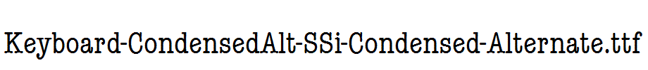 Keyboard-CondensedAlt-SSi-Condensed-Alternate.ttf