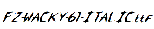 FZ-WACKY-61-ITALIC.ttf