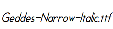 Geddes-Narrow-Italic.ttf